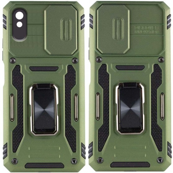 Ударопрочный чехол Camshield Army Ring для Xiaomi Redmi 9A Оливковый / Army Green