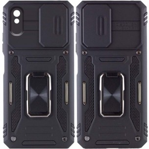 Ударопрочный чехол Camshield Army Ring для Xiaomi Redmi 9A Черный / Black