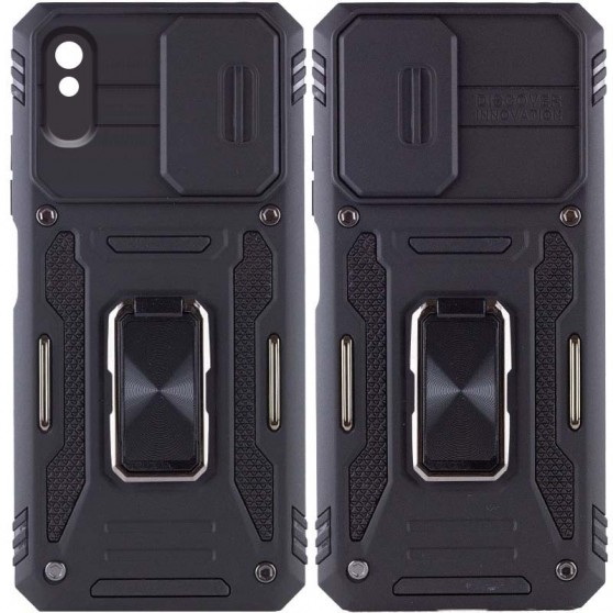 Ударопрочный чехол Camshield Army Ring для Xiaomi Redmi 9A Черный / Black