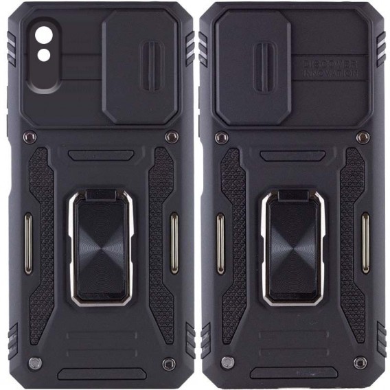 Ударостійкий чохол Camshield Army Ring для Xiaomi Redmi 9A, Чорний / Black