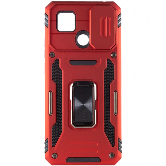Ударостійкий чохол Camshield Army Ring для Xiaomi Redmi 9C / 10A, Червоний / Red
