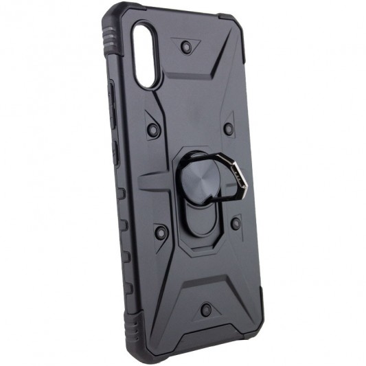 Ударопрочный чехол Pathfinder Ring для Xiaomi Redmi 9A Черный / Black - изображение 1