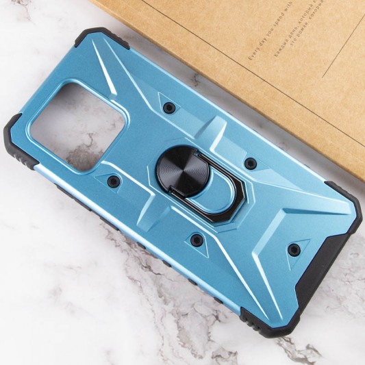 Ударопрочный чехол Pathfinder Ring для Xiaomi Redmi 10C / Poco C40 Голубой / Light Blue - изображение 3