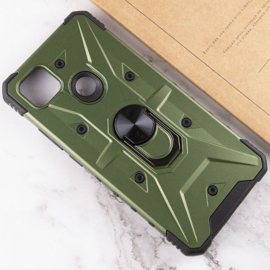 Ударопрочный чехол Pathfinder Ring для Xiaomi Redmi 9C / 10A Зеленый / Army Green - изображение 3