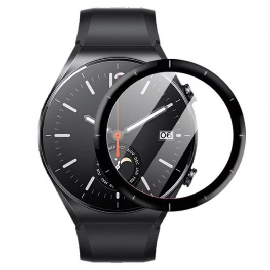 Полимерная пленка 3D (full glue) (тех.пак) для Xiaomi Watch S1 Черный