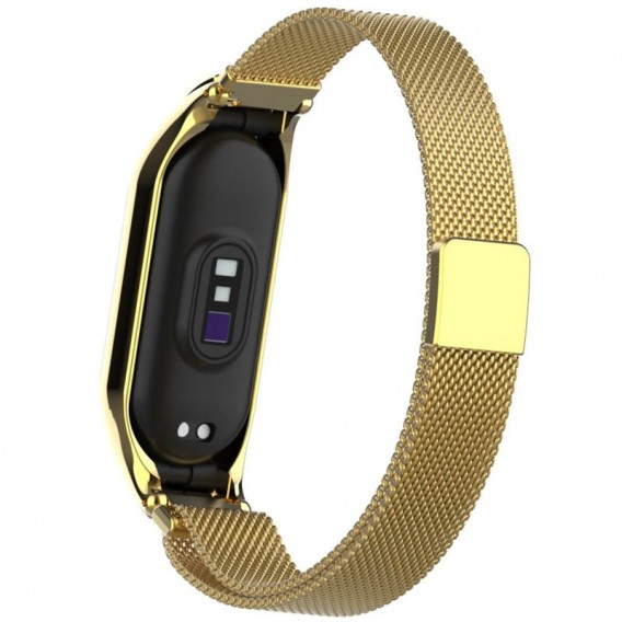 Ремінець Milanese Loop Design для Xiaomi Mi Band 3/4, Золотий