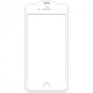Защитное стекло SKLO 5D (тех.пак) для Apple iPhone 7 plus / 8 plus (5.5") Белый / Белая подложка