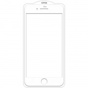 Защитное стекло SKLO 5D (тех.пак) для Apple iPhone 7 plus / 8 plus (5.5") Белый / Белая подложка