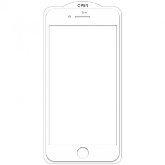 Защитное стекло SKLO 5D (тех.пак) для Apple iPhone 7 plus / 8 plus (5.5") Белый / Белая подложка