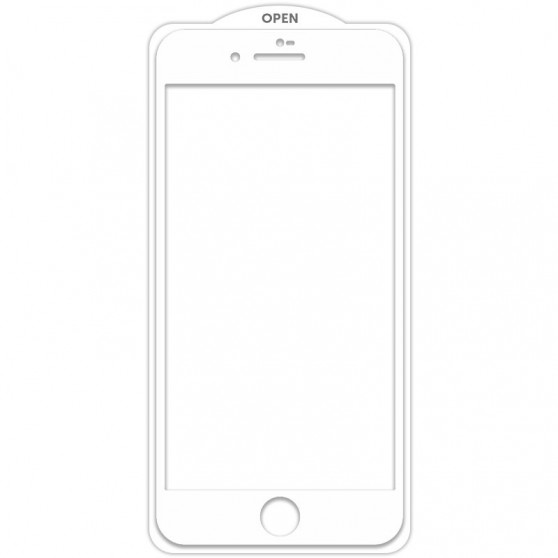 Защитное стекло SKLO 5D (тех.пак) для Apple iPhone 7 plus / 8 plus (5.5") Белый / Белая подложка