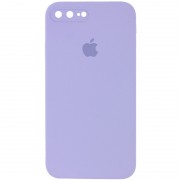Чохол Silicone Case Square Full Camera Protective (AA) для Apple iPhone 7 plus / 8 plus (5.5") Бузковий / Dasheen