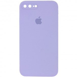 Чохол Silicone Case Square Full Camera Protective (AA) для Apple iPhone 7 plus/8 plus (5.5") Бузковий / Dasheen