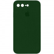 Чохол Silicone Case Square Full Camera Protective (AA) для Apple iPhone 7 plus / 8 plus (5.5") Зелений / Army green