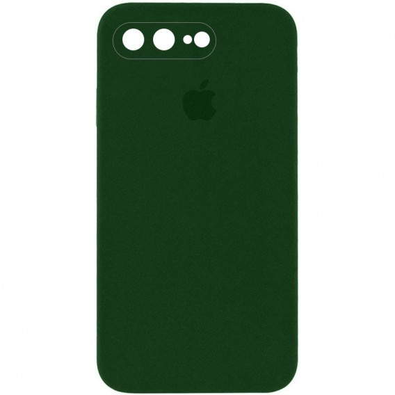 Чохол для iPhone 7 plus / 8 plus (5.5") - Silicone Case Square Full Camera Protective (AA), Зелений / Army green