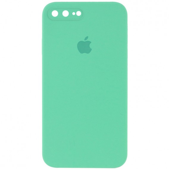 Чохол для iPhone 7 plus / 8 plus (5.5") - Silicone Case Square Full Camera Protective (AA), Зелений / Spearmint