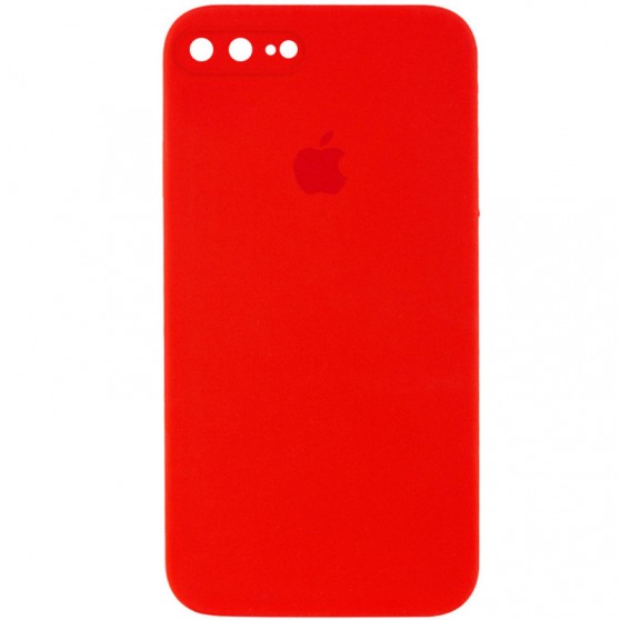 Чохол Silicone Case Square Full Camera Protective (AA) для Apple iPhone 7 plus / 8 plus (5.5") Червоний / Red