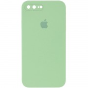 Чохол Silicone Case Square Full Camera Protective (AA) для Apple iPhone 7 plus / 8 plus (5.5") М'ятний / Mint