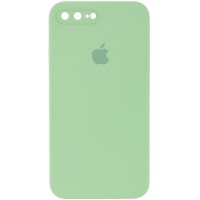 Чохол Silicone Case Square Full Camera Protective (AA) для Apple iPhone 7 plus/8 plus (5.5") М'ятний / Mint