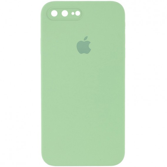 Чохол для iPhone 7 plus / 8 plus (5.5") - Silicone Case Square Full Camera Protective (AA), М'ятний / Mint