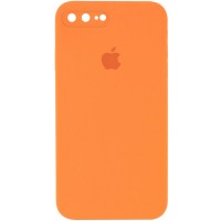 Чохол Silicone Case Square Full Camera Protective (AA) для Apple iPhone 7 plus/8 plus (5.5") Помаранчевий / Papaya