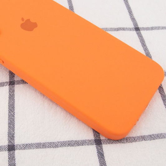 Чохол Silicone Case Square Full Camera Protective (AA) для Apple iPhone 7 plus / 8 plus (5.5") Помаранчевий / Papaya - зображення 1 