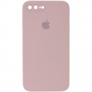 Чохол Silicone Case Square Full Camera Protective (AA) для Apple iPhone 7 plus / 8 plus (5.5") Рожевий / Pink Sand