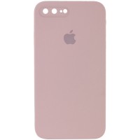 Чохол Silicone Case Square Full Camera Protective (AA) для Apple iPhone 7 plus/8 plus (5.5") Рожевий / Pink Sand