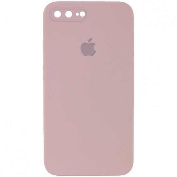 Чохол для iPhone 7 plus / 8 plus (5.5") - Silicone Case Square Full Camera Protective (AA), Рожевий / Pink Sand