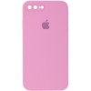 Чехол для iPhone 7 plus / 8 plus (5.5") - Silicone Case Square Full Camera Protective (AA), Розовый / Light pink