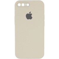 Чохол Silicone Case Square Full Camera Protective (AA) для Apple iPhone 7 plus/8 plus (5.5") Бежевий / Antique White