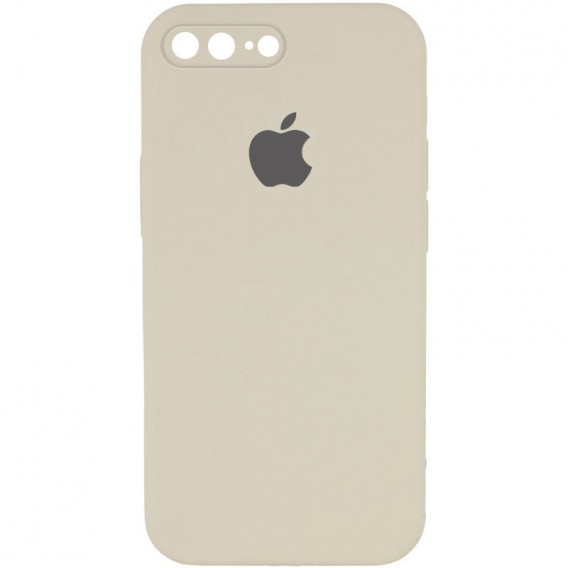 Чохол для iPhone 7 plus / 8 plus (5.5") - Silicone Case Square Full Camera Protective (AA), Бежевий / Antigue White