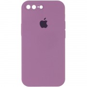 Чохол Silicone Case Square Full Camera Protective (AA) для Apple iPhone 7 plus / 8 plus (5.5") Ліловий / Lilac Pride