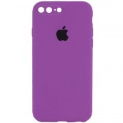 Чохол Silicone Case Square Full Camera Protective (AA) для Apple iPhone 7 plus / 8 plus (5.5") Фіолетовий / Grape