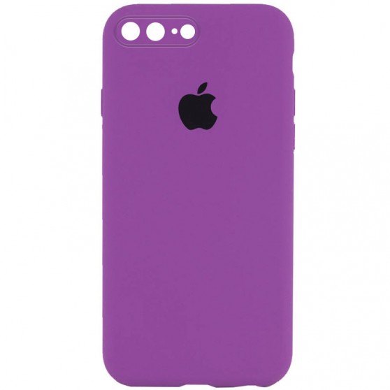 Чохол Silicone Case Square Full Camera Protective (AA) для Apple iPhone 7 plus / 8 plus (5.5") Фіолетовий / Grape