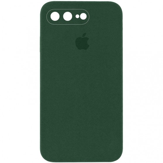 Чохол Silicone Case Square Full Camera Protective (AA) для Apple iPhone 7 plus / 8 plus (5.5") Зелений / Cyprus Green