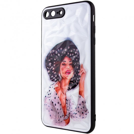 TPU+PC чехол Prisma Ladies для Apple iPhone 7 plus / 8 plus (5.5") Girl in a hat - изображение 3