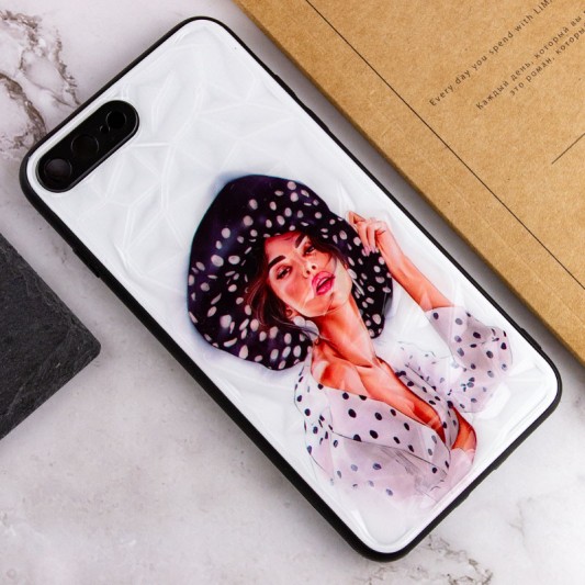 TPU+PC чехол Prisma Ladies для Apple iPhone 7 plus / 8 plus (5.5") Girl in a hat - изображение 7