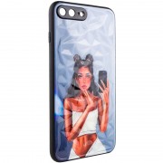 TPU+PC чохол Prisma Ladies для Apple iPhone 7 plus / 8 plus (5.5") Black in White