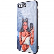 TPU+PC чехол для iPhone 7 plus / 8 plus (5.5") - Prisma Ladies, Black in White