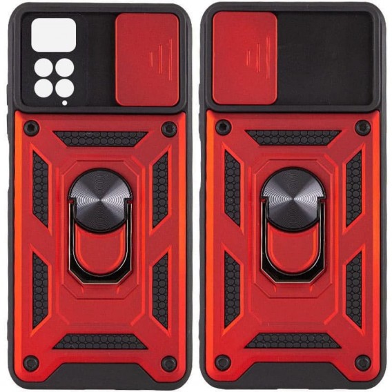 Ударостійкий чохол Camshield Serge Ring для Xiaomi Redmi Note 11 Pro (Global)/11 Pro 5G/Note 11E Pro, Червоний