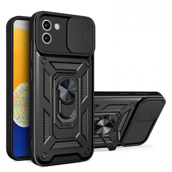 Ударостійкий чохол Camshield Serge Ring для Samsung Galaxy A03, Чорний