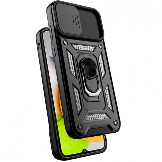 Ударостійкий чохол Camshield Serge Ring для Samsung Galaxy A03, Чорний