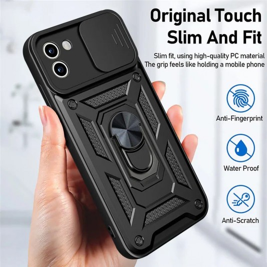 Ударопрочный чехол Camshield Serge Ring для Samsung Galaxy A03 Черный - изображение 3