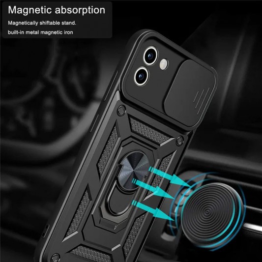 Ударопрочный чехол Camshield Serge Ring для Samsung Galaxy A03 Черный - изображение 4