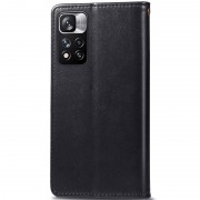 Кожаный чехол книга GETMAN Gallant (PU) для Xiaomi Redmi Note 11 Pro (Global) / Note 11 Pro 5G, Черный