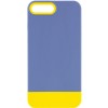 Чехол для iPhone 7 plus / 8 plus (5.5") - TPU+PC Bichromatic, Blue/Yellow