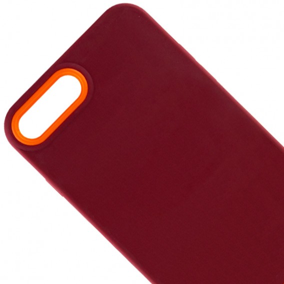 Чохол для iPhone 7 plus / 8 plus (5.5") - TPU+PC Bichromatic, Brown burgundy / Orange