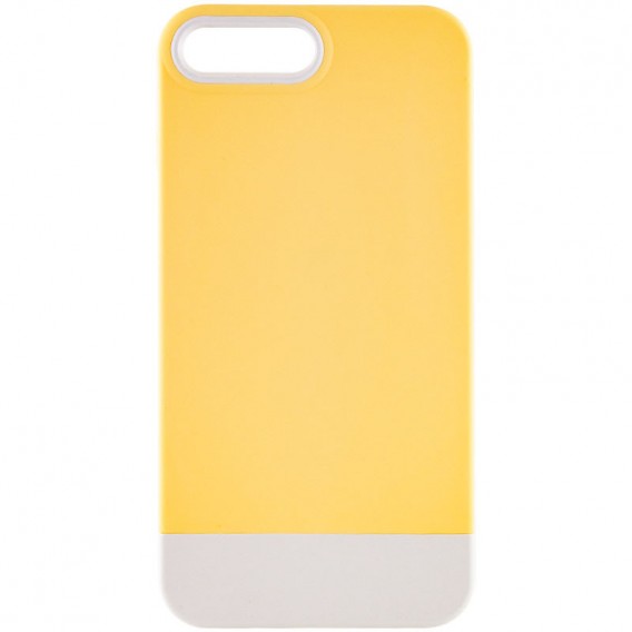 Чохол для iPhone 7 plus / 8 plus (5.5") - TPU+PC Bichromatic, Creamy-yellow / White