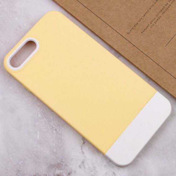 Чохол для iPhone 7 plus / 8 plus (5.5") - TPU+PC Bichromatic, Creamy-yellow / White
