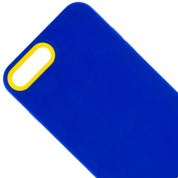 Чохол для iPhone 7 plus / 8 plus (5.5") - TPU+PC Bichromatic, Navy Blue / Yellow